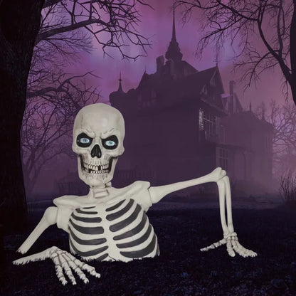 🎃Halloween Pre-sale 50% OFF🔥–Towering Skeleton with LED Eyes & Haunting Sounds👻（Limited Stock）