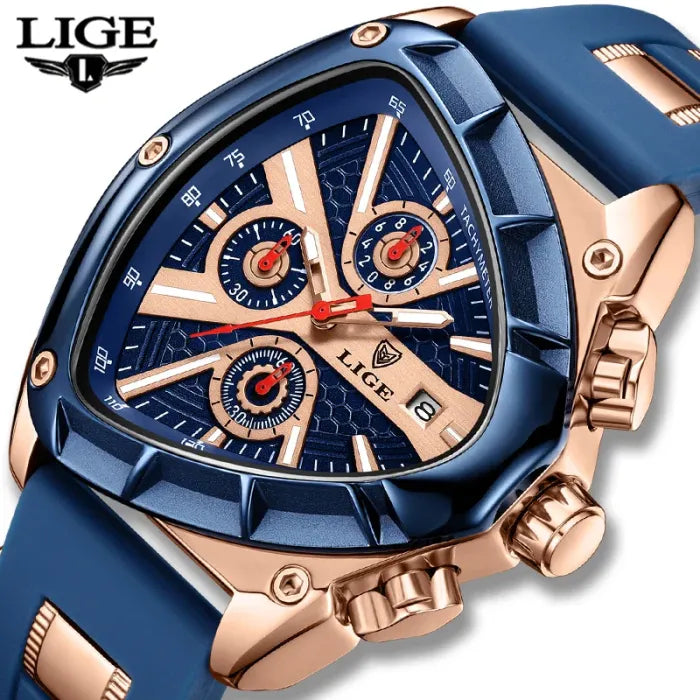 ⌚Limited time offer🔥LIGE Sports Triangle Men's Watch: Irregular Military Fashion